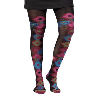 Dub & Drino France Ladies Tights - Made in Italy - Colorful Patchwork Novelty